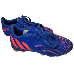 Adidas Kids Soccer Predator Cleats- Blue and Orange/Salmon - Size 10.5K